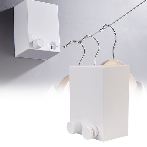 Corde à Linge Murale Télescopique en Acier Inoxydable 304 – Rétractable 4.2m