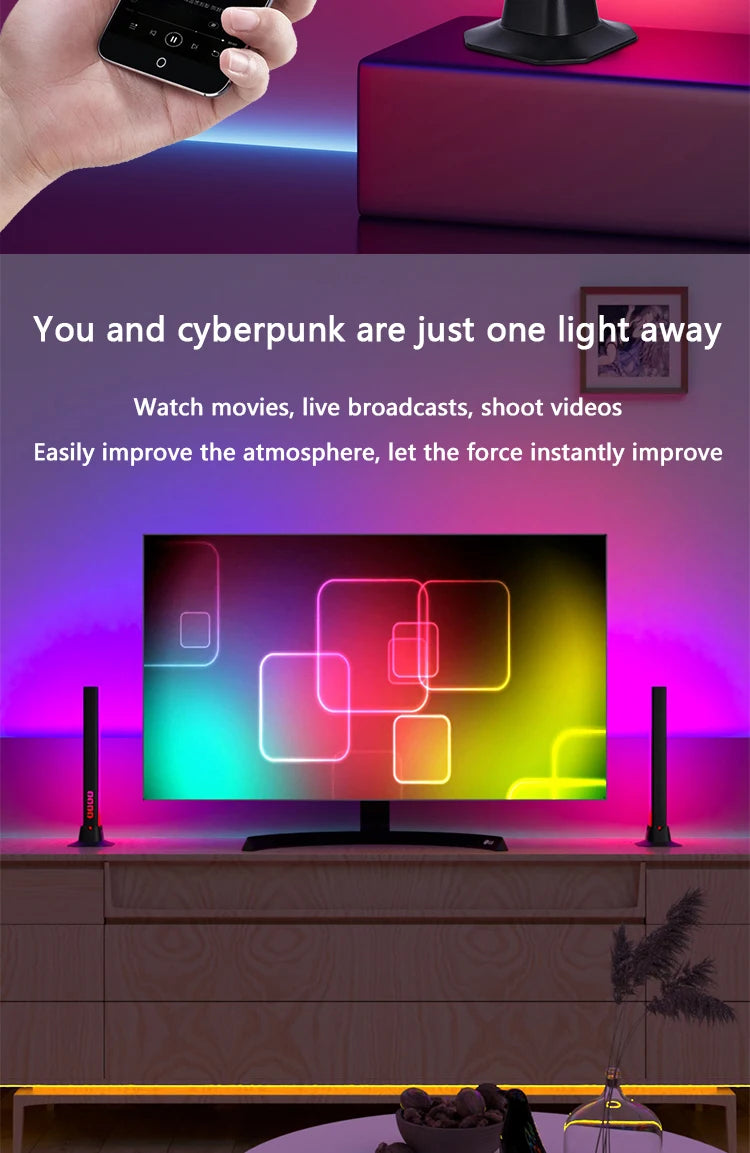 Barres LED RGB pour Bureau – Ambiance Lumineuse et Décorative 2 pièces – أعمدة إضاءة للمكتب