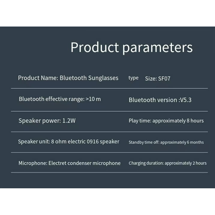 Lunettes Intelligentes Bluetooth Sans Fil نظارات شمسية ذكية · سماعات لاسلكية · مكالمات مجانية · عدسات UV400
