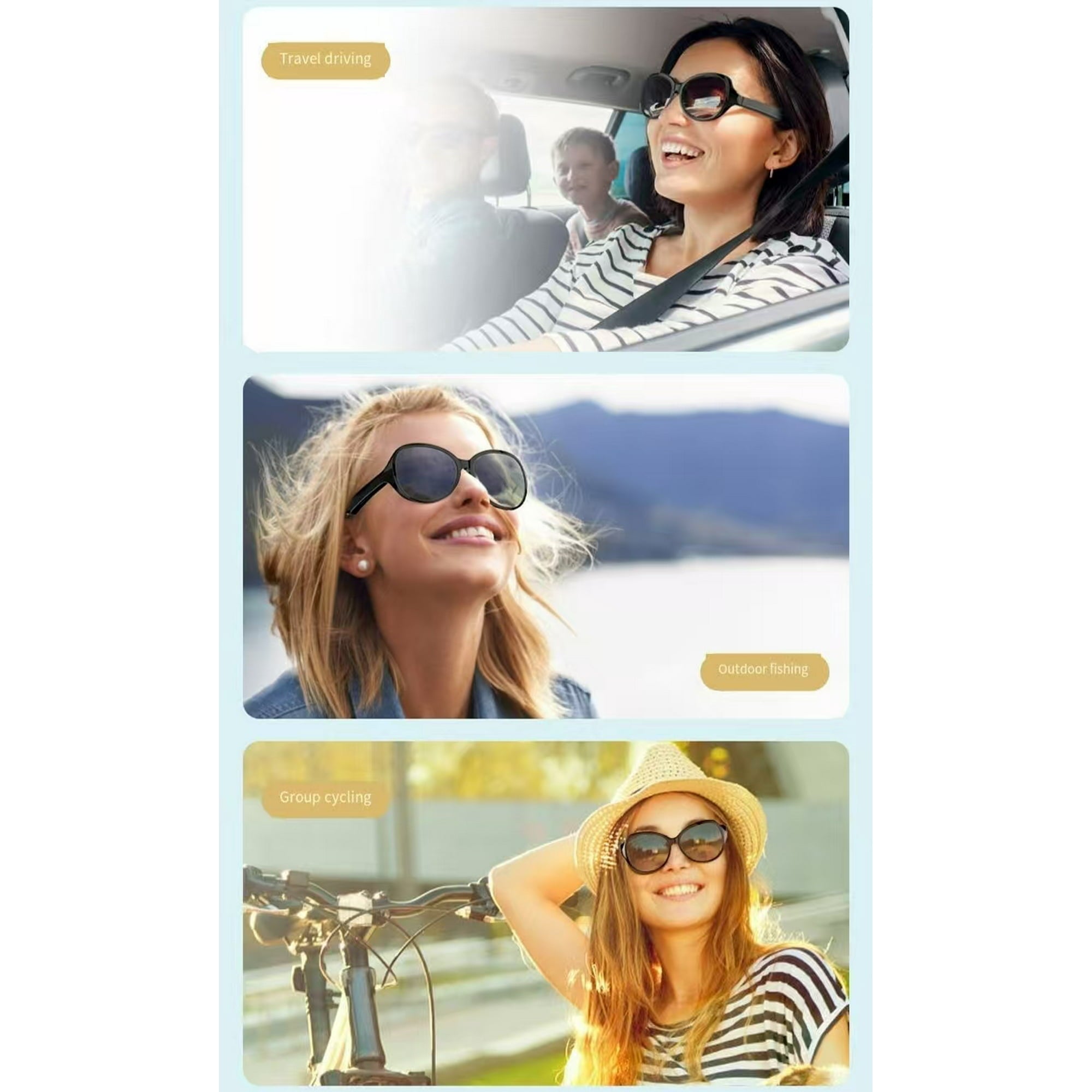 Lunettes Intelligentes Bluetooth Sans Fil نظارات شمسية ذكية · سماعات لاسلكية · مكالمات مجانية · عدسات UV400