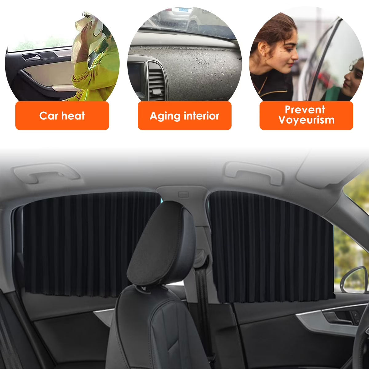 Rideaux Pare-Soleil Magnétiques pour Voiture