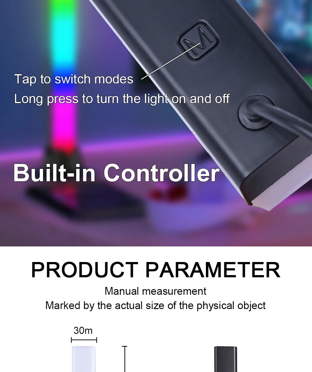 Barres LED RGB pour Bureau – Ambiance Lumineuse et Décorative 2 pièces – أعمدة إضاءة للمكتب