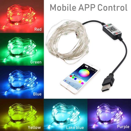 Bande LED Lumineuse Intelligente RGB 5M USB Bluetooth