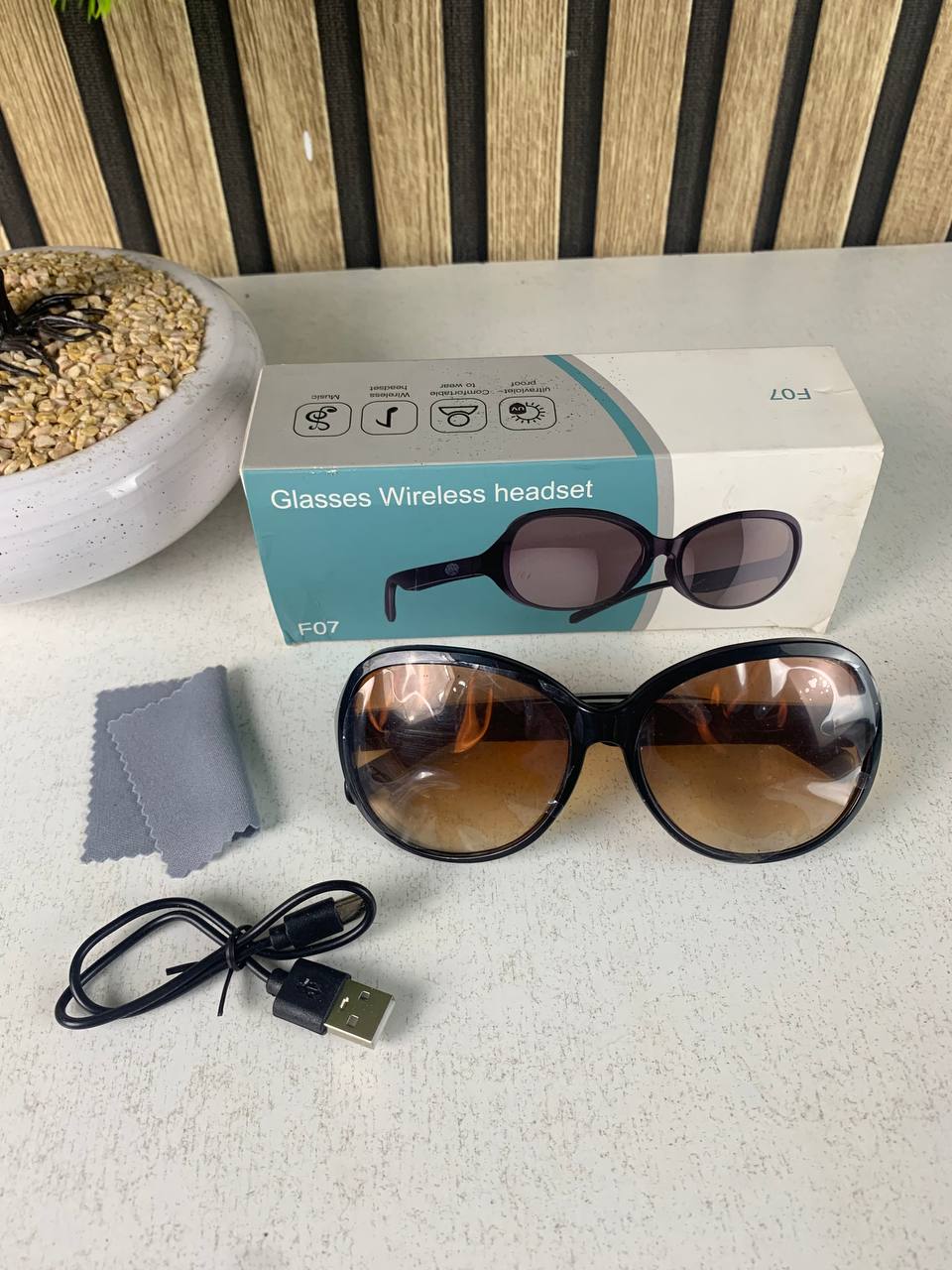 Lunettes Intelligentes Bluetooth Sans Fil نظارات شمسية ذكية · سماعات لاسلكية · مكالمات مجانية · عدسات UV400