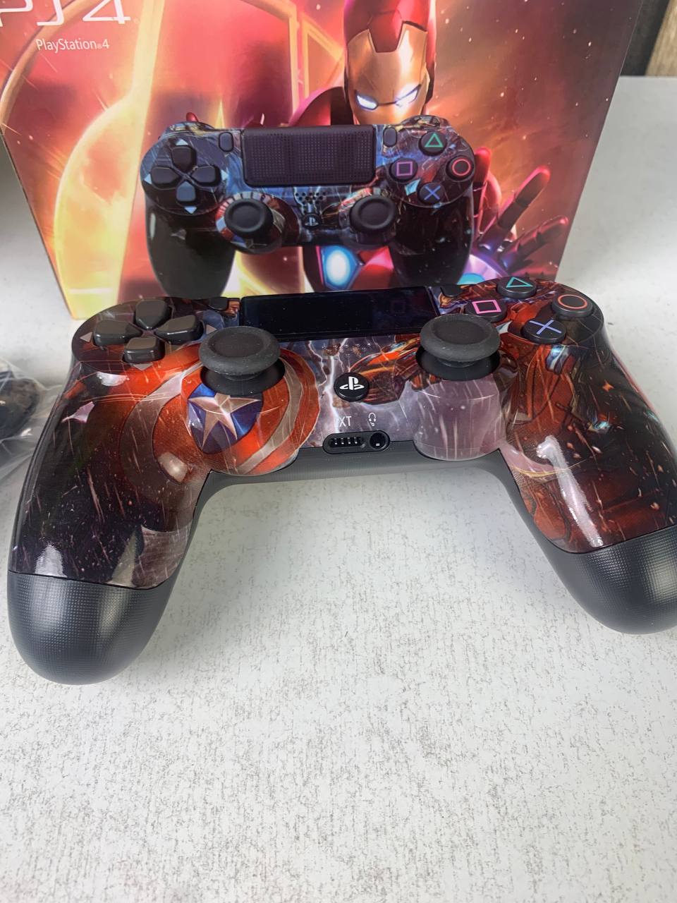 Manette PS4 Captain America – Sans Fil & Rechargeable PlayStation 4-Pro/Slim- (High Copy)