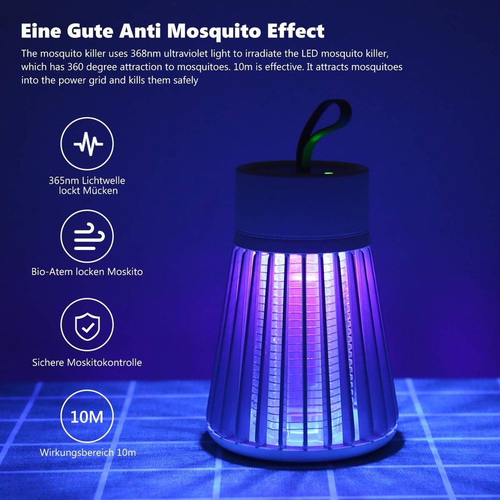 Lampe Anti-Moustiques Électrique UV Rechargeable : Votre Bouclier Contre les Insectes !