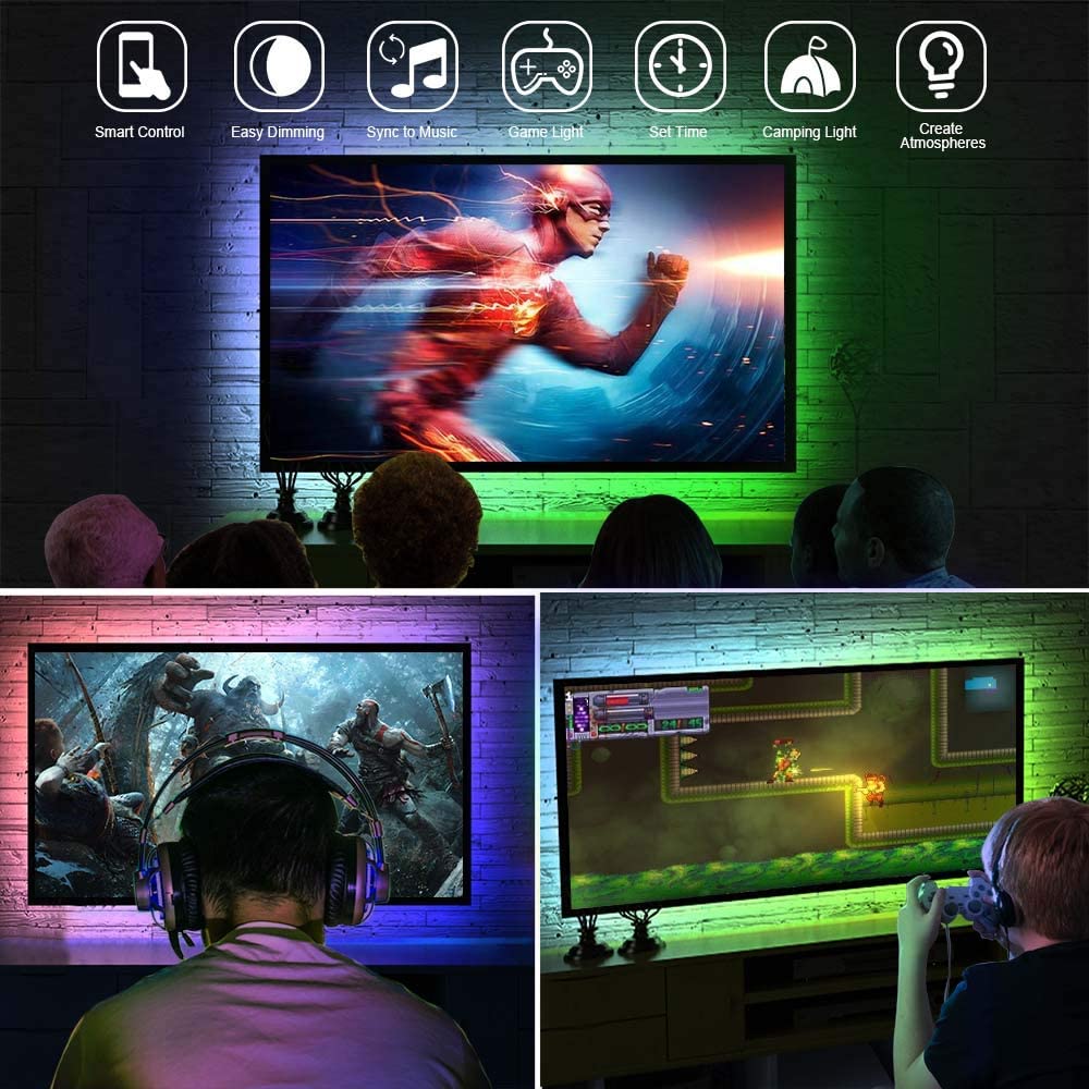 Ruban LED RGB 5M avec Contrôle Bluetooth – Ambiance Dynamique et Personnalisée