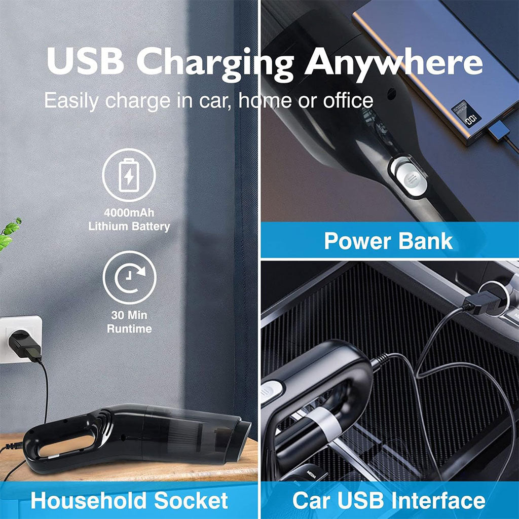 Aspirateur de Voiture Sans Fil 10000PA Rechargeable – مكنسة كهربائية لاسلكية