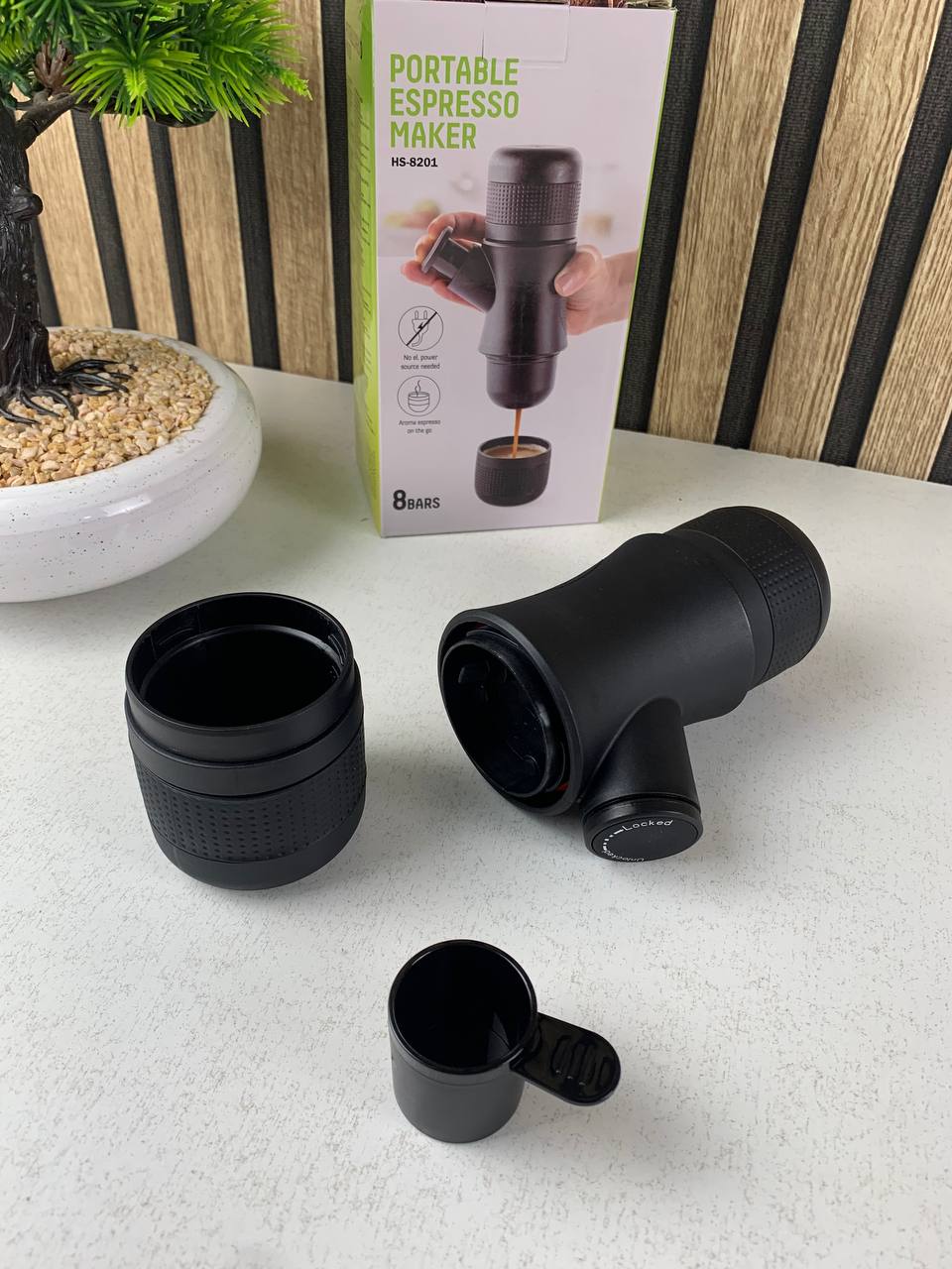 Machine à Expresso Manuelle Portable – Votre café préféré partout, sans électricité !