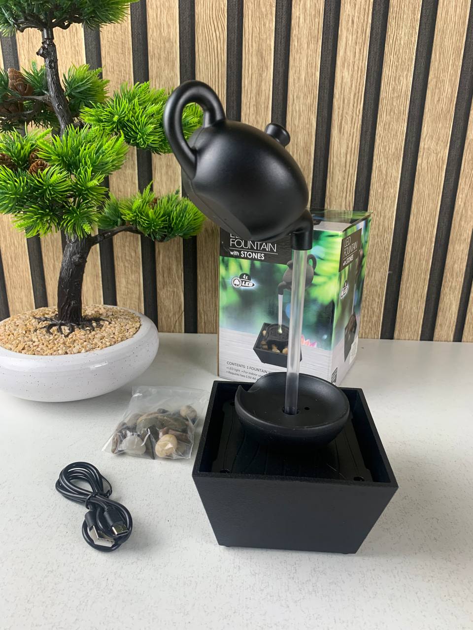 Fontaine décorative "Théière Flottante" - لمسة من السحر والهدوء في بيتك