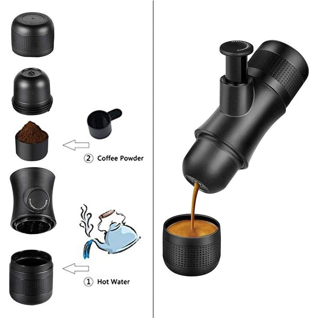 Machine à Expresso Manuelle Portable – Votre café préféré partout, sans électricité !