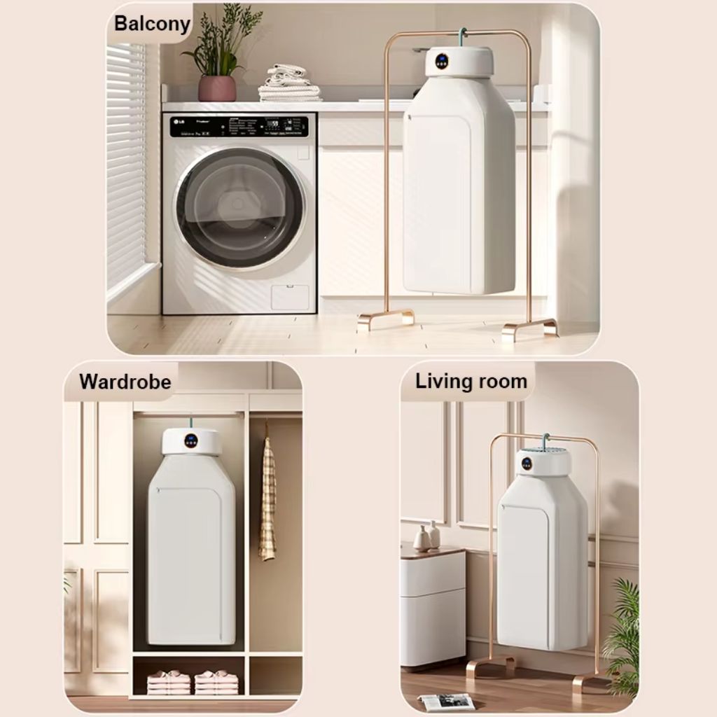 👕 Séchoir à Linge Portable 600W – Séchage Ultra-Rapide !