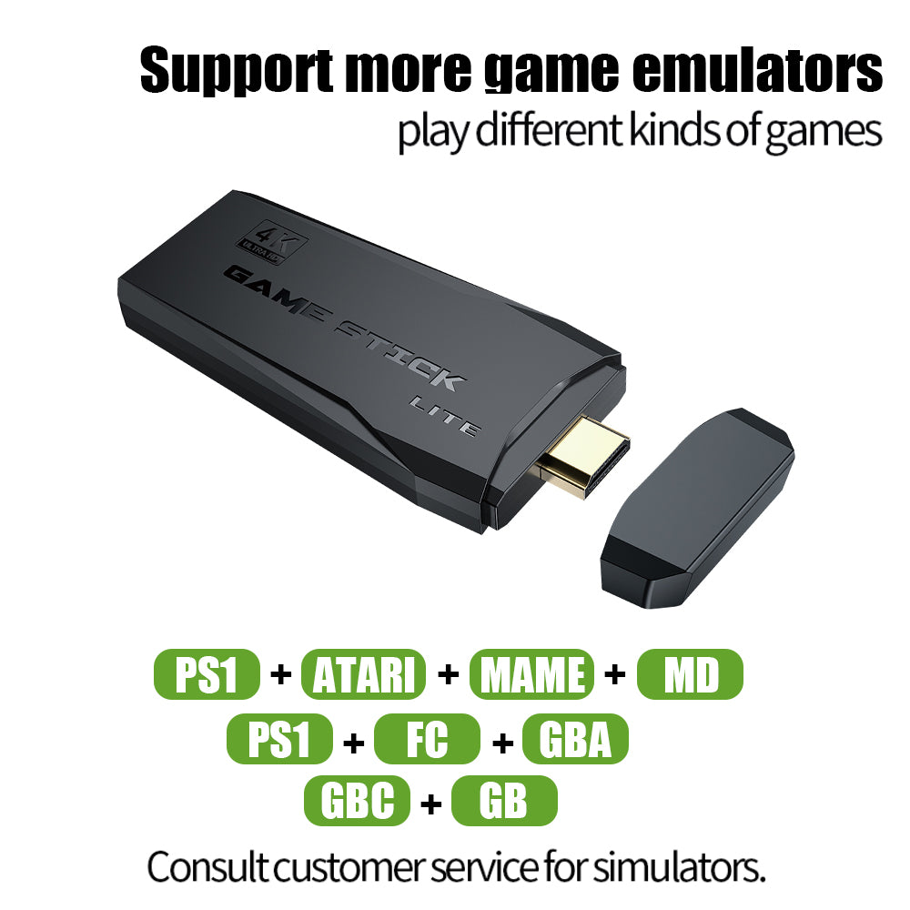 Console de Jeux TV Sans Fil (Game Stick 4K) : L'Expérience Rétro Ultime sur Grand Écran !