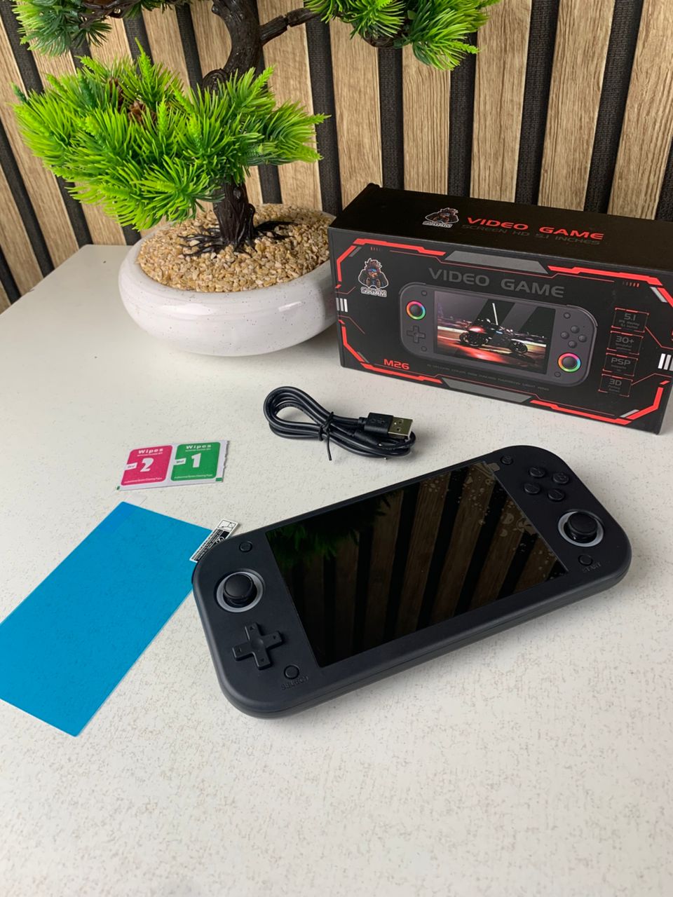 Console de jeu portable rétro -M26- 25 émulateurs, écran IPS 5.1", RGB, 64GB – جهاز ألعاب محمول