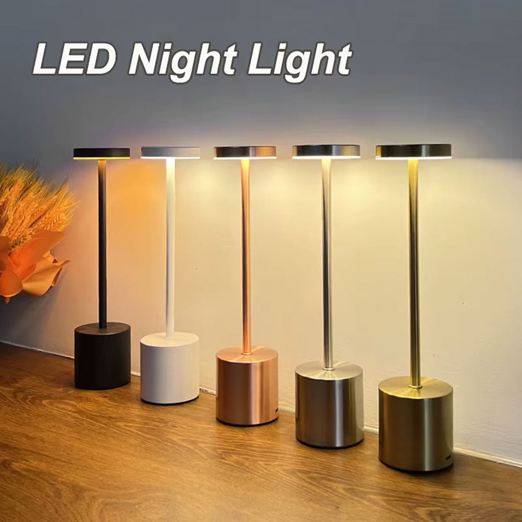 Lampe de Table LED Sans Fil Tactile – 3 Couleurs, Variateur Intelligent & Batterie 5000mAh 💡