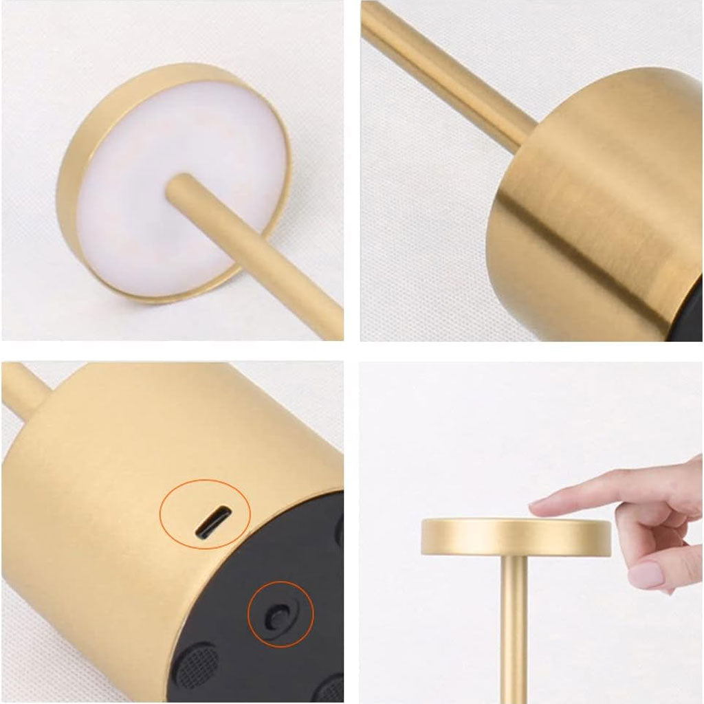 Lampe de Table LED Sans Fil Tactile – 3 Couleurs, Variateur Intelligent & Batterie 5000mAh 💡