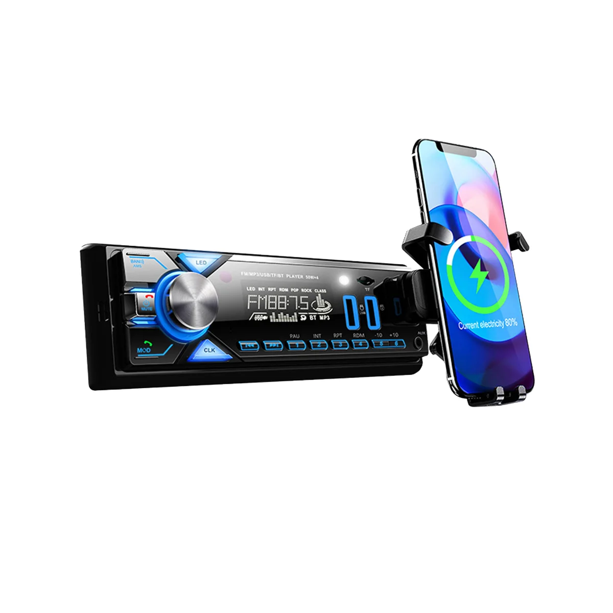 Récepteur Stéréo Voiture Bluetooth 60W – VOITURE BT avec Écran LCD et Carte SD