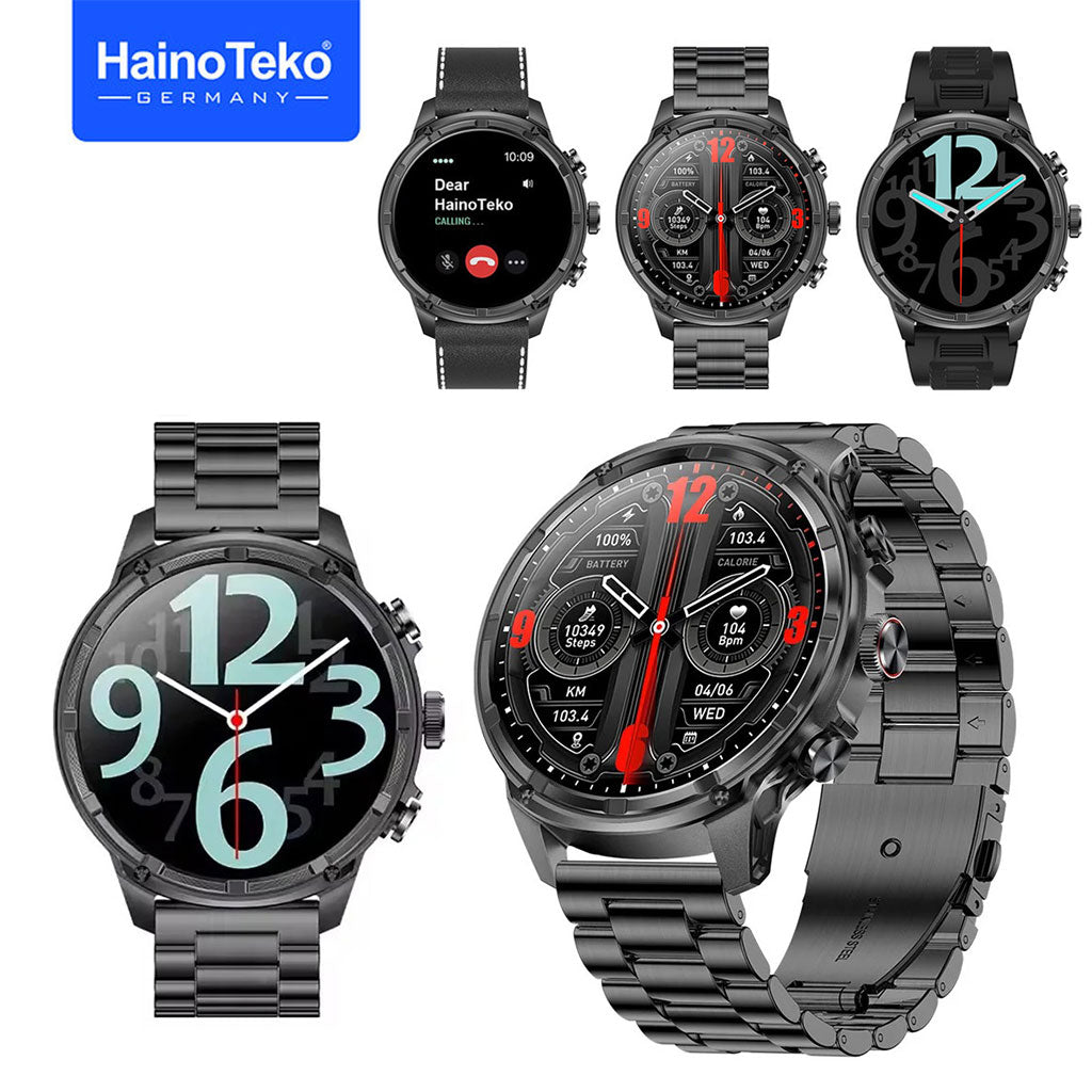 Haino Teko RW-60 Max Smartwatch Premium · Écran XL · Appels Bluetooth · 3 Bracelets inclus