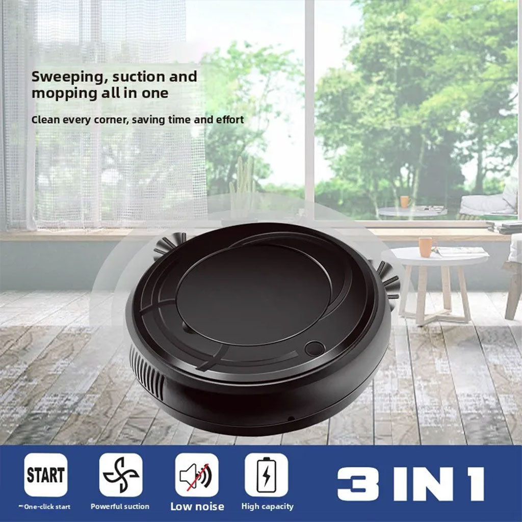 Robot Aspirateur 3-en-1 Smart Home Clean Ultra Silencieux Design Slim – روبوت تنظيف الأرضيات