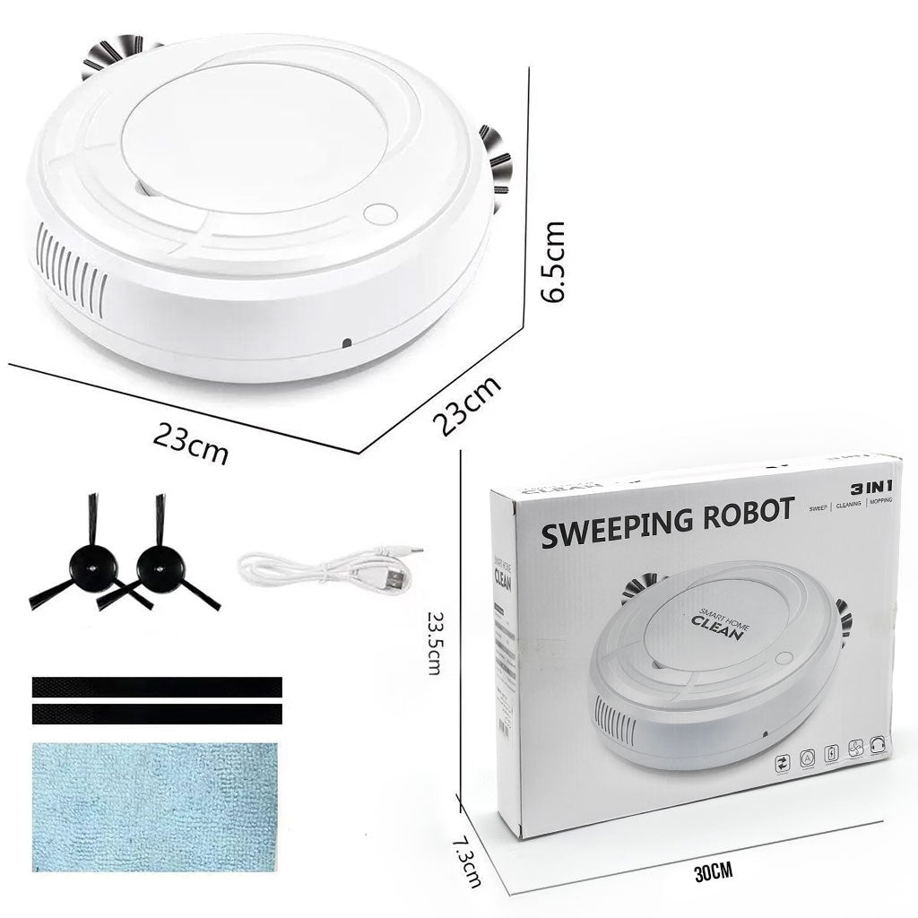 Robot Aspirateur 3-en-1 Smart Home Clean Ultra Silencieux Design Slim – روبوت تنظيف الأرضيات