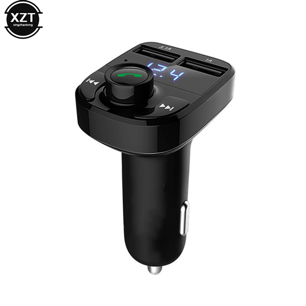 Transmetteur FM Bluetooth X8 — Musique, Appels Mains Libres & Charge Rapide pour Voiture