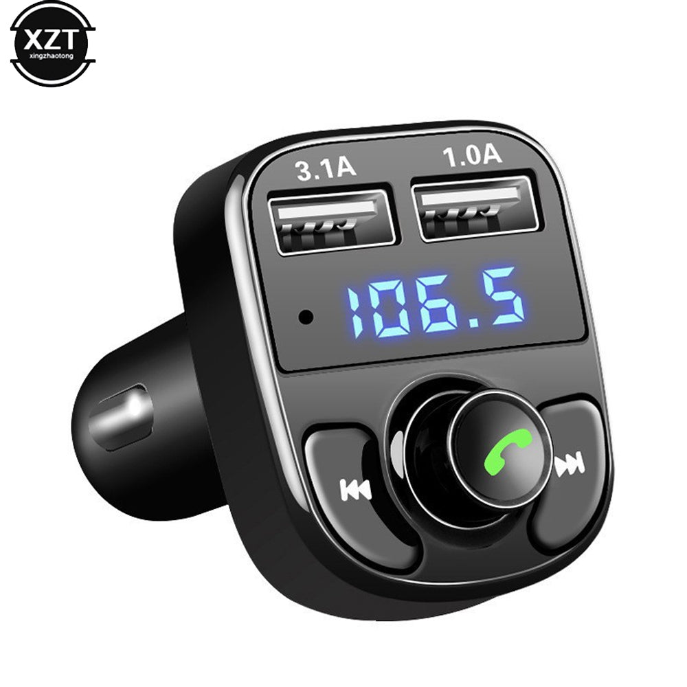 Transmetteur FM Bluetooth X8 — Musique, Appels Mains Libres & Charge Rapide pour Voiture