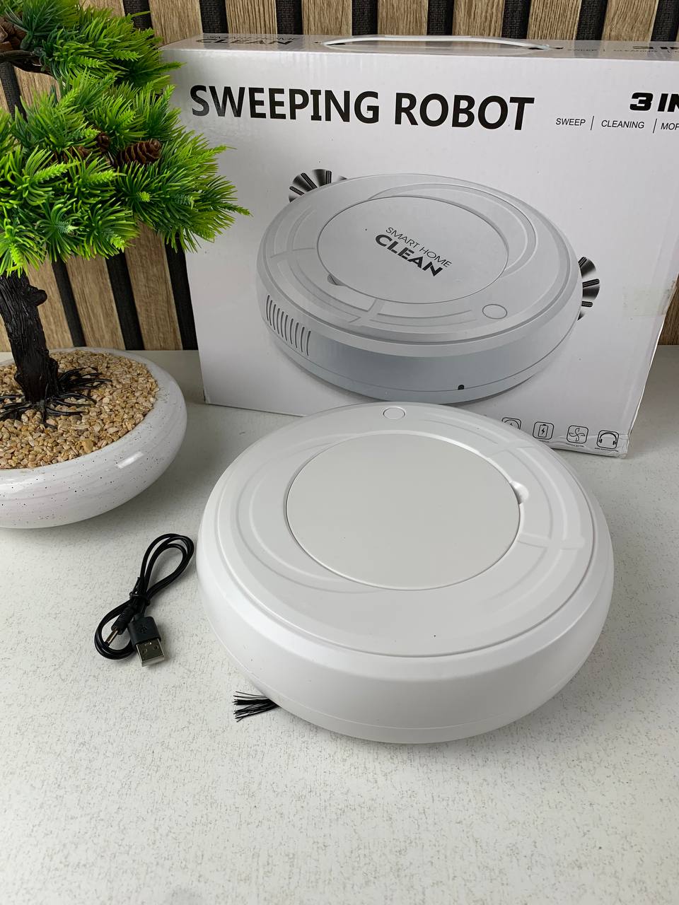 Robot Aspirateur  Smart Home Clean Ultra Silencieux Design Slim – روبوت تنظيف الأرضيات