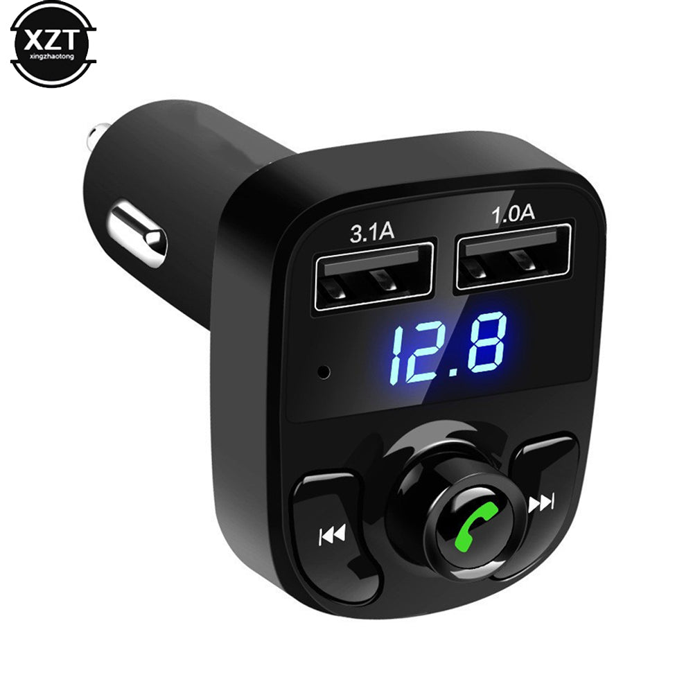 Transmetteur FM Bluetooth X8 — Musique, Appels Mains Libres & Charge Rapide pour Voiture