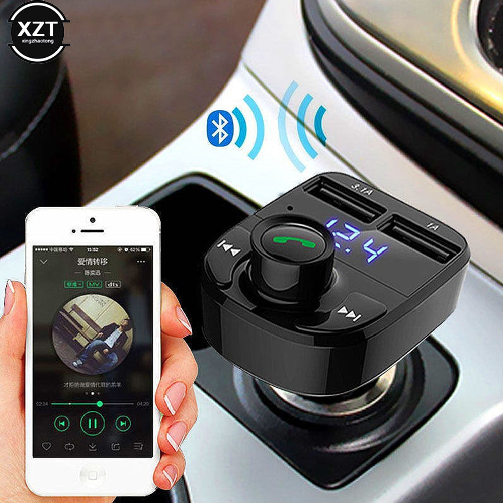 Transmetteur FM Bluetooth X8 — Musique, Appels Mains Libres & Charge Rapide pour Voiture