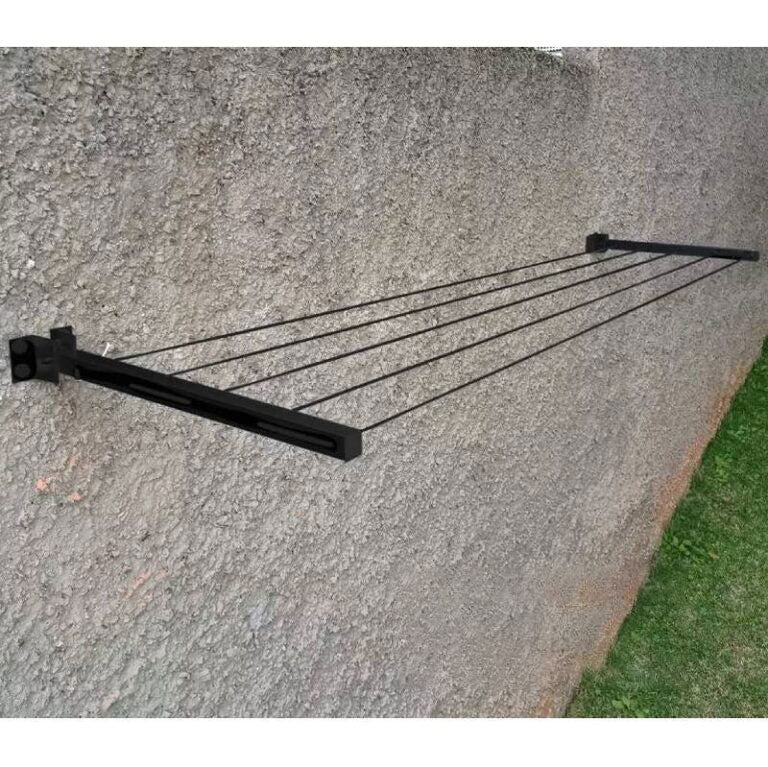 🧺 Porte-Vêtements Pliant avec Corde à Linge – 2 Bras Blancs, Hauteur 60 cm
