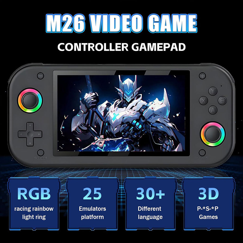Console de jeu portable rétro -M26- 25 émulateurs, écran IPS 5.1", RGB, 64GB – جهاز ألعاب محمول