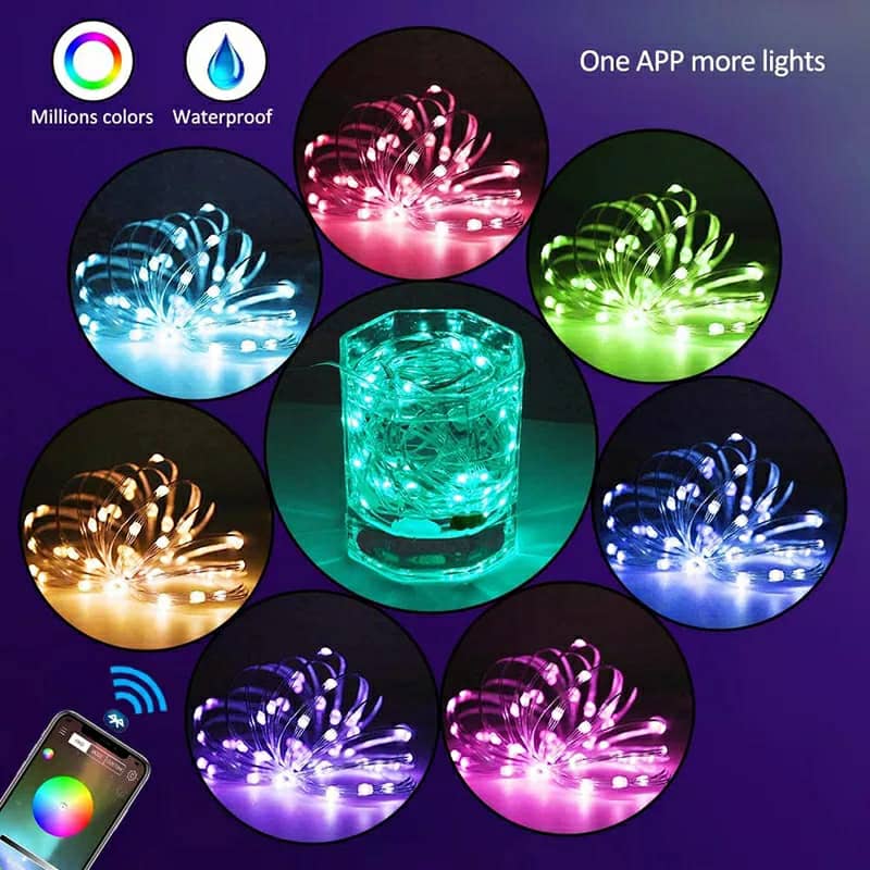 Bande LED Lumineuse Intelligente RGB 5M USB Bluetooth