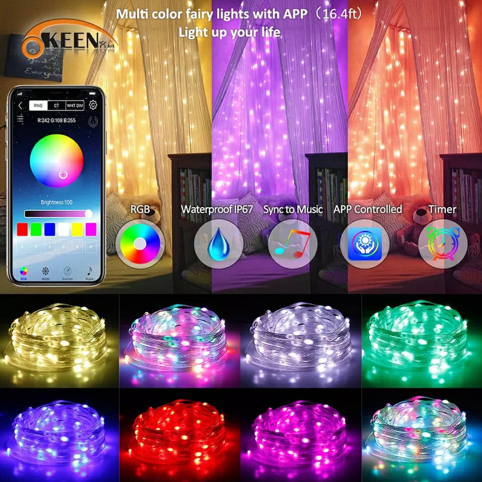 Guirlande LED RGB 10M — Déco Lumineuse Multicolore