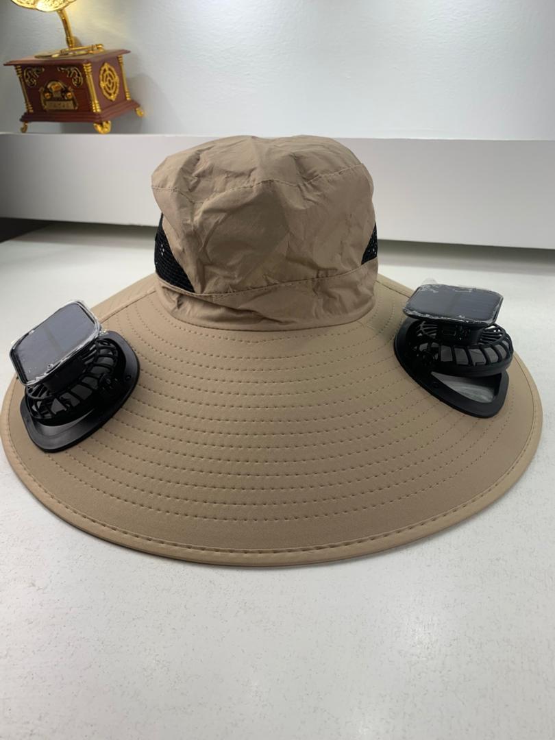 ☀️ Chapeau Solaire Intelligent avec Double Ventilateur