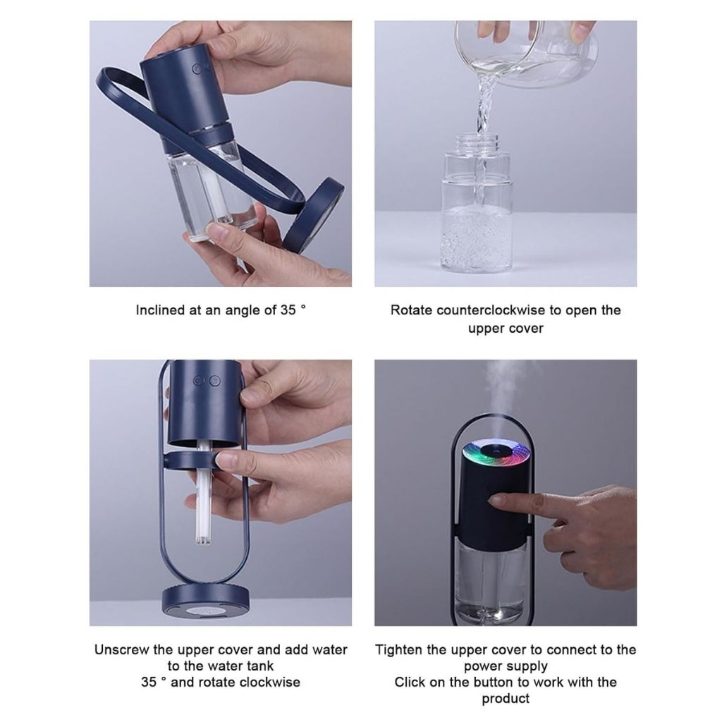 Humidificateur Lumière RGB 360° مرطّب هواء بإضاءة متعددة الألوان