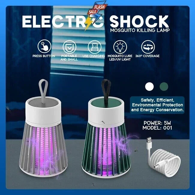 Lampe Anti-Moustiques Électrique UV Rechargeable : Votre Bouclier Contre les Insectes !