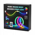 🌈 Bande LED RGB Tube 360° Numérique – 5M | USB 5V | App Control