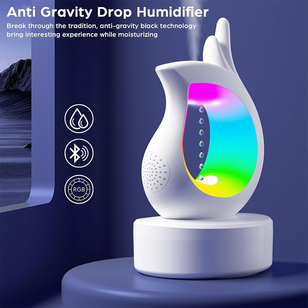 Humidificateur Antigravité & Haut-parleur Bluetooth RGB – L’Alliance Parfaite du Design et du Bien-être 💧🎶