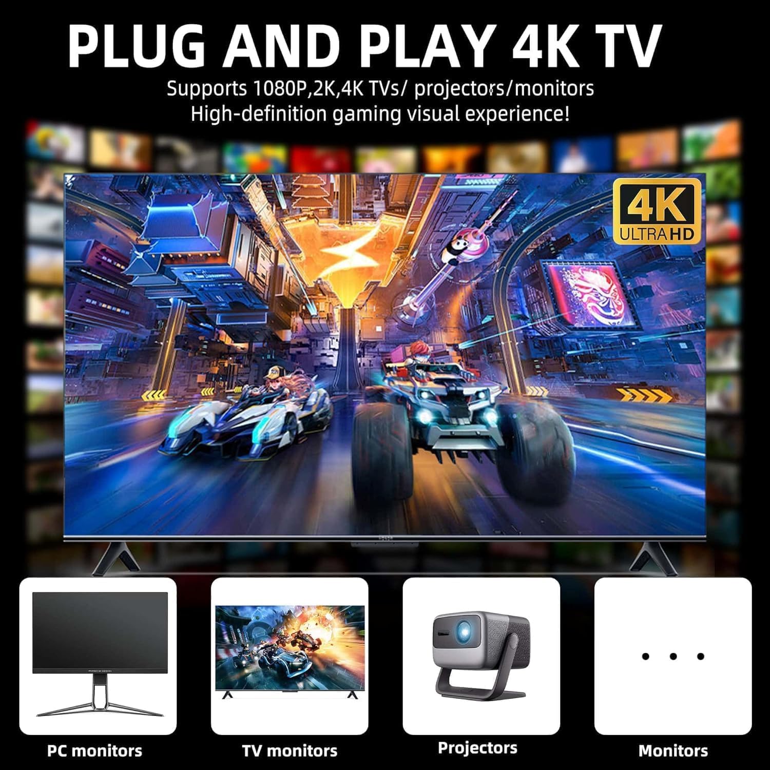Ultra HD TV Box & Game Console 2 manette + 30 000 jeux intégrés !!