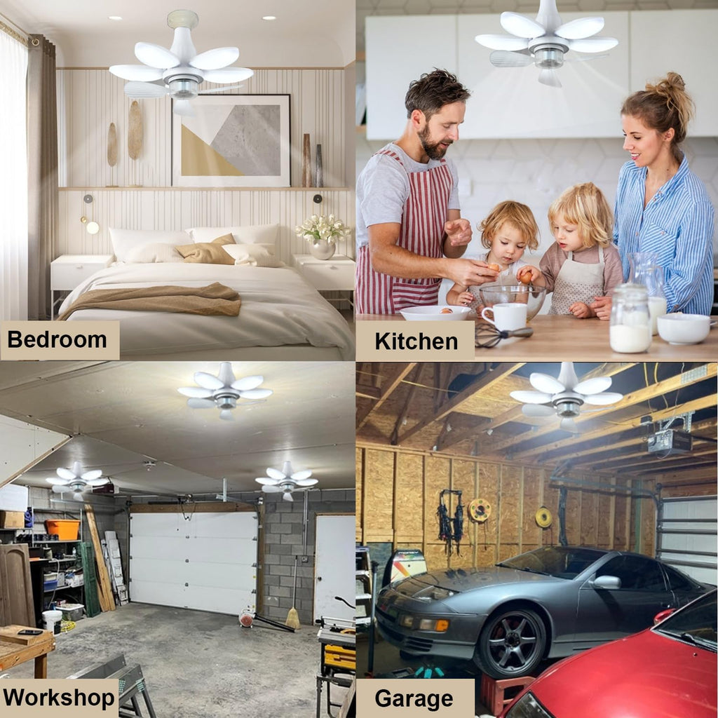 Ventilateur de Plafond Lumineux Intelligent 2-en-1 avec Télécommande – L'Innovation qui Rafraîchit et Illumine Votre Quotidien