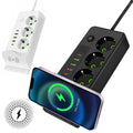 Multiprise Intelligente
3 Prises + USB + Sans Fil
مقبس طاقة ذكي مع شحن لاسلكي وUSB و Type-C