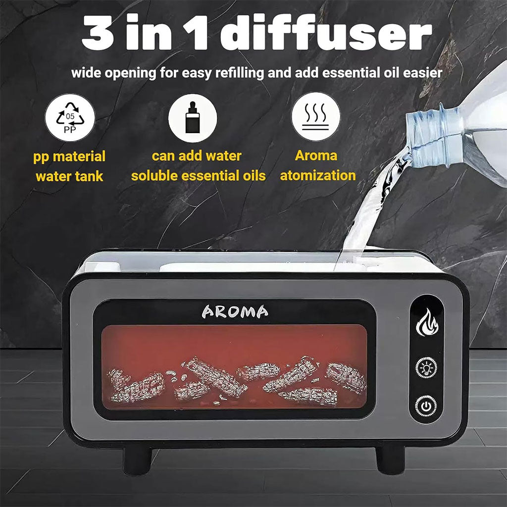 Diffuseur d'Huiles Essentielles à Effet Flamme AROMA
– Humidificateur 2-en-1
