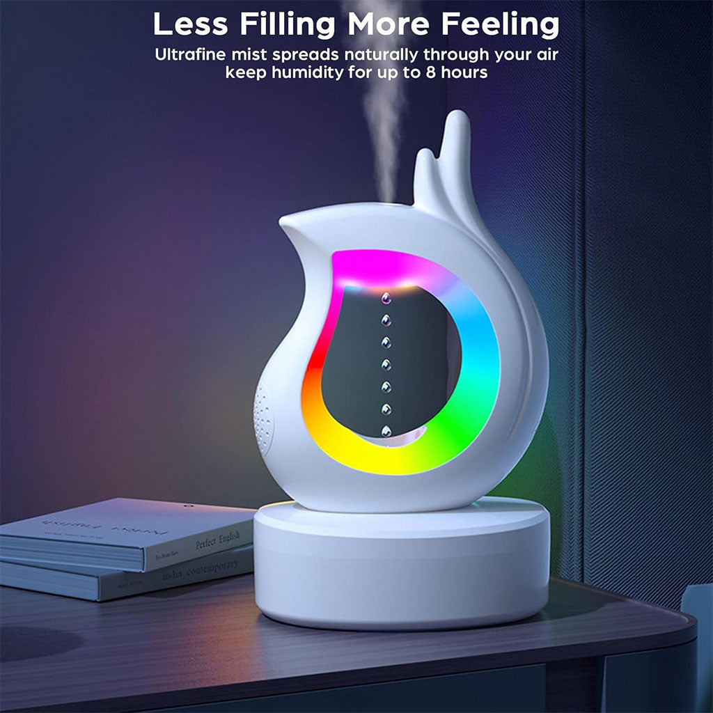 Humidificateur Antigravité & Haut-parleur Bluetooth RGB – L’Alliance Parfaite du Design et du Bien-être 💧🎶
