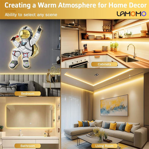 Bande LED à Détecteur de Mouvement
Lumière Chaude 3000K — App Control