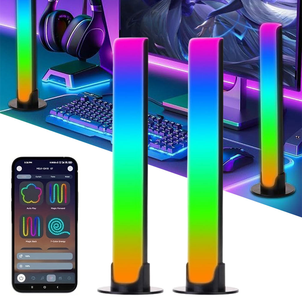 Barre LED RGB – Son & Lumière, l'Ambiance Parfaite (Pack 2 Pièces)