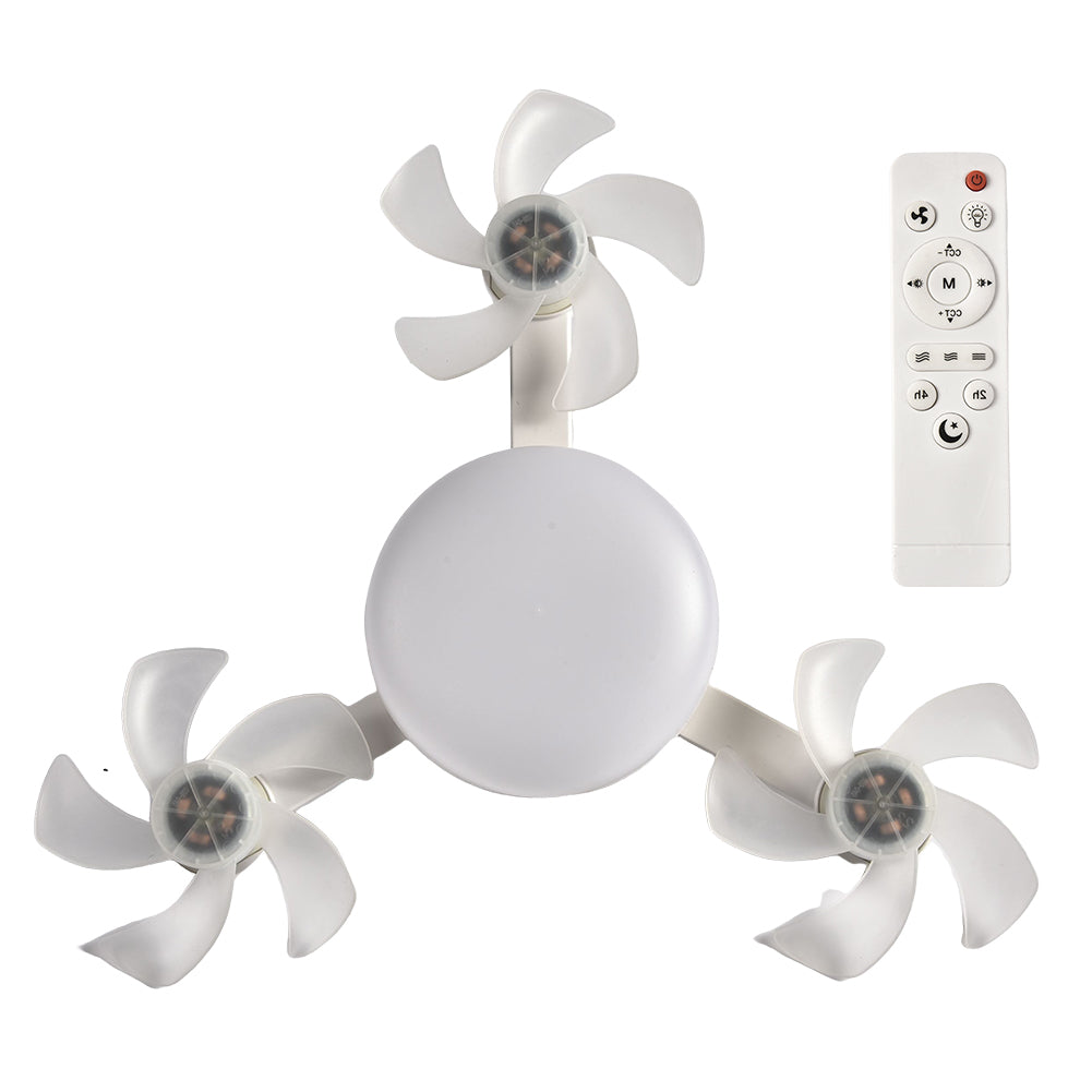 Plafonnier Ventilateur LED Drone Connecté | Culot E27 – Éclairage Dimmable et Fraîcheur Instantanée
