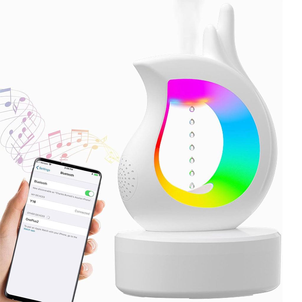 Humidificateur Antigravité & Haut-parleur Bluetooth RGB – L’Alliance Parfaite du Design et du Bien-être 💧🎶