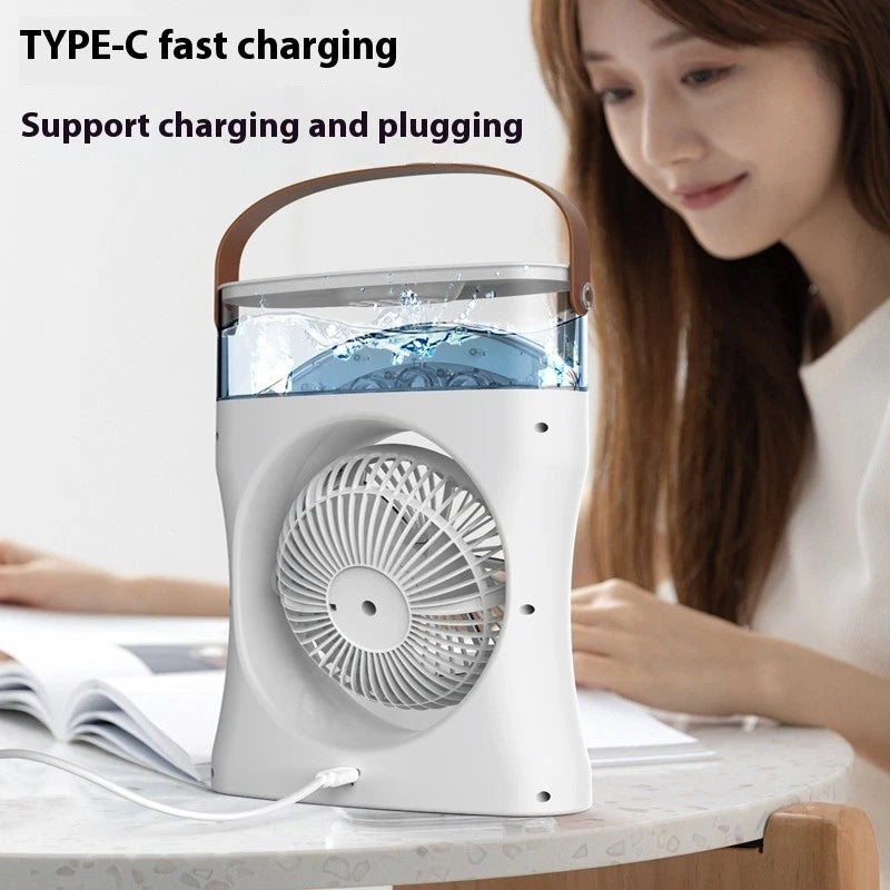 Ventilateur Brumisateur de Bureau Portable USB avec Éclairage – Votre Oasis de Fraîcheur Partout en Algérie