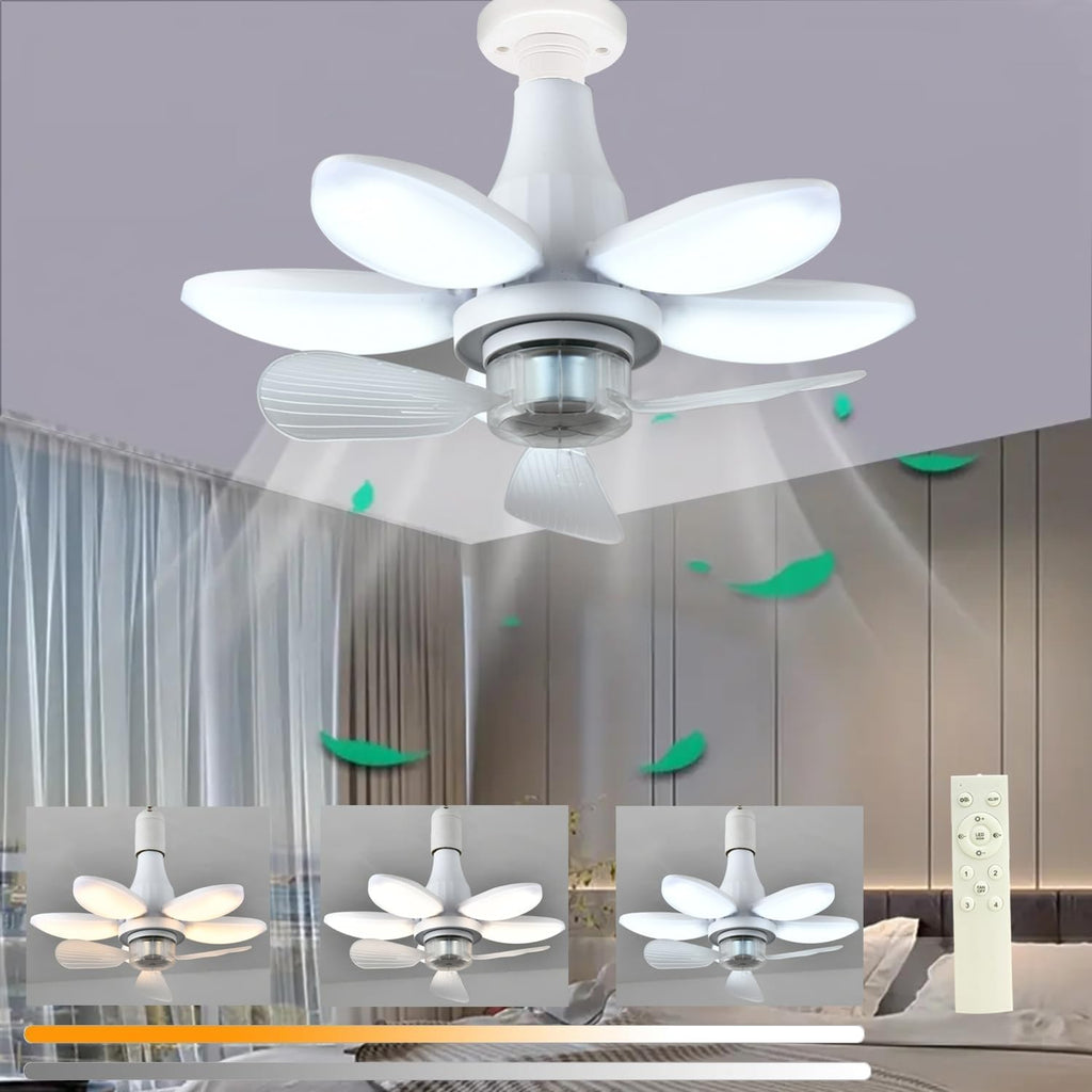 Ventilateur de Plafond Lumineux Intelligent 2-en-1 avec Télécommande – L'Innovation qui Rafraîchit et Illumine Votre Quotidien