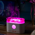 Humidificateur Diffuseur d'Huiles Essentielles à Flamme Multicolore et Pierres de Sel – 200ml